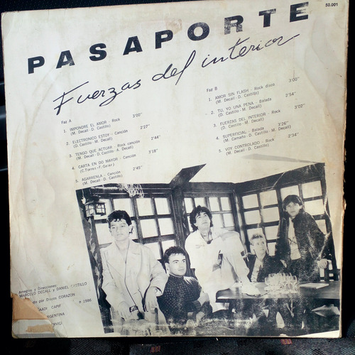 Pasaporte - Fuerzas Del Interior Vinilo 1986 Ex Sin Fritura Estándar