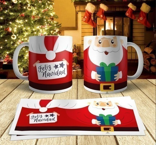 Kit 17 Plantillas Tazas Navidad