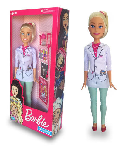 Barbie Profissões Boneca Grande Veterinária 70cm Articulada