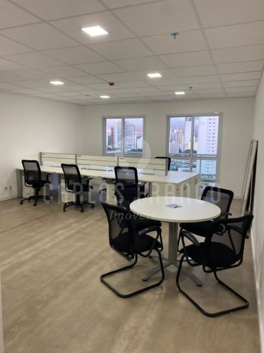 Sala Comercial, Com 49m, Varanda, Banheiros, Ar Condicionado, 1 Vaga - R: Paes Leme - Pinheiros - Cf28250