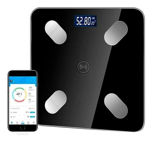 Imagen 1 de 1 de Balanza De Baño Bluetooth Familiar Ultra Slim 180kg