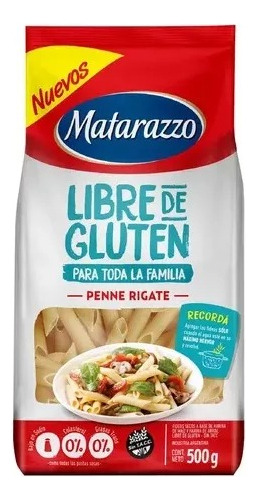 Fideos Penne Rigate Matarazzo Sin Tacc 500 Gr 