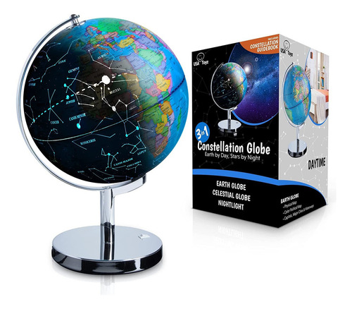 Usa Toyz Globe, Iluminado Con Soporte, 3 En 1