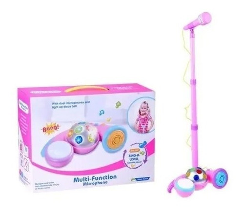 Microfono Karaoque  Multifuncional-mp3  Y Luces Para Niños