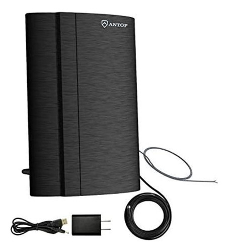 Antena Amplificada En Interiores, Panel Curvo Antop At-212fm