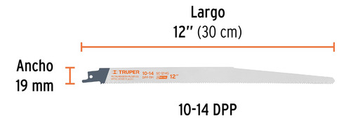 Segueta Sierra Sabale 12p 10-14 Dpp Blister Con 2 Piezas