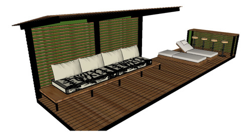 Pergola & Piso Deck En Madera De Teca