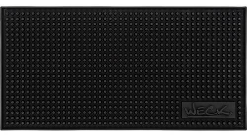 Kit Dois Tapetes Barman Mat Runner Profissional 15x30cm Weck Cor Preto