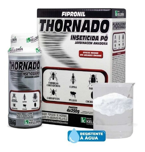 Inseticida Po Mata Carrapato, Pulgas E Baratas 250g Thornado
