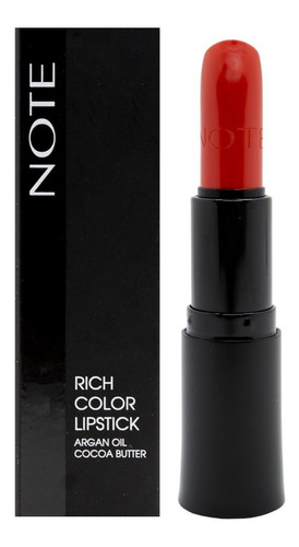 Note Rich Color Lipstick Maquillaje Labial Vegano Con Argán 