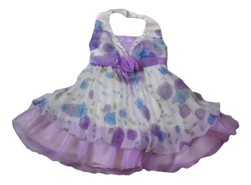 Vestido Infantil Festa Princesa Flores Tam 2 Ou 3