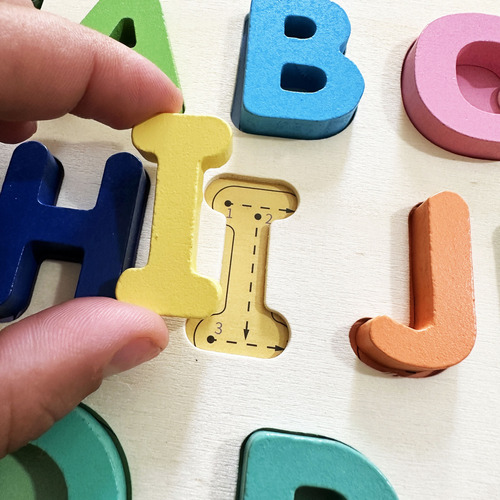 Tabuleiro Alfabeto Letras Encaixe Formas E Cores Pescaria Cor Colorido