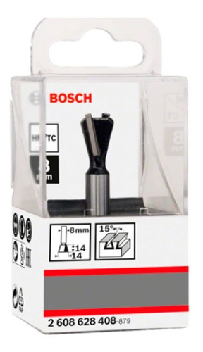 Fresa Para Cola De Milano De 14mm Dos Filos Bosch 2608628408