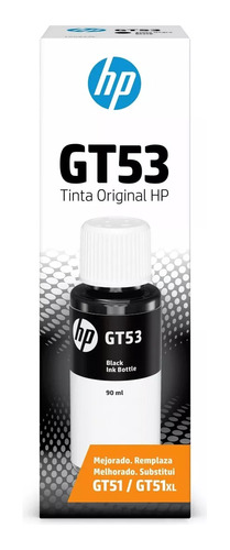 Botella De Tinta Original Negra Hp Gt53 Reempl Gt51 Gt51xl  