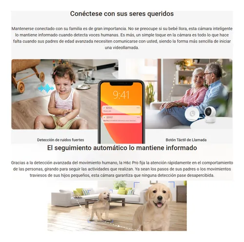Cámara De Seguridad Ezviz H6c Pro 2k