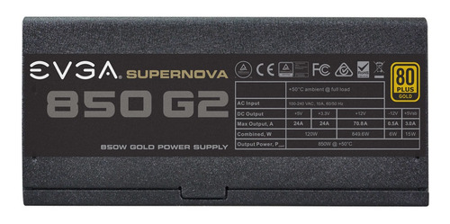 Fuente de alimentación para PC Evga SuperNOVA G2 850 G2 850W black 100V/240V