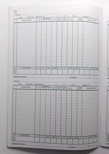 Registro Anual De Calificaciones - Fa56b - Formularios Escol