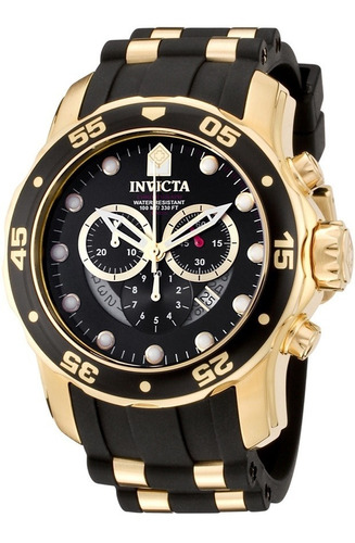 Relogio Invicta 6981 Banhado A Ouro 18 K Original Pro Dive