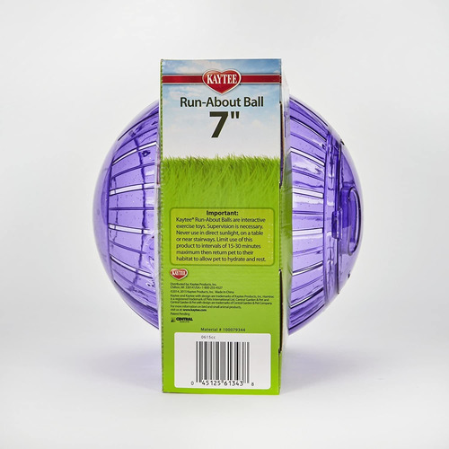 Kaytee Run-about 7 Exercise Ball, Dazzle, Colors Vary