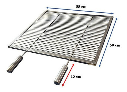 Grelha Uruguaia Aramada 55x50cm Inox 304 Churrasco Parrilla