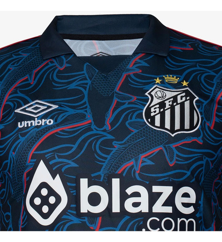 Camisa Santos Fc 3 I I I 2024 Umbro Peixe Blaze - Original
