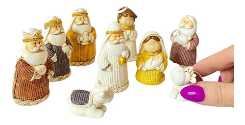 Pesebre De 9 Piezas De Navidad Navideño Jesus 4,5cm (italy)