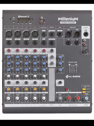 Mesa 6 Canais Ll Áudio Millenium Mx602r Bluetooth Phantom