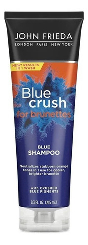 John Frieda Blue Crush Para Castañas Shampoo Azul, 245 Ml