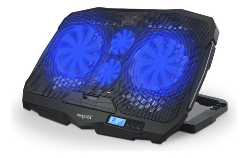 Base Notebook Reclinable, Leds Azules, Regula Velocidad Fans