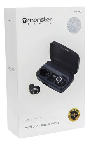 Audífonos Inalámbricos Monster Audio Tw10b Negro Luz Blanco