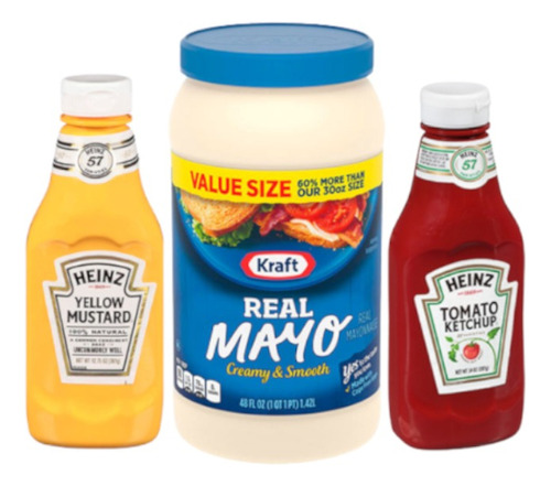 Pack Kraft Mayo 1,26kg + Most Heinz 361g + Ket Heinz 397g