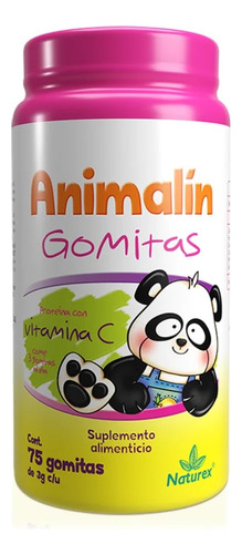 Animalin Gomitas Vitamina C Naturex Frasco 75 Gomitas Niños