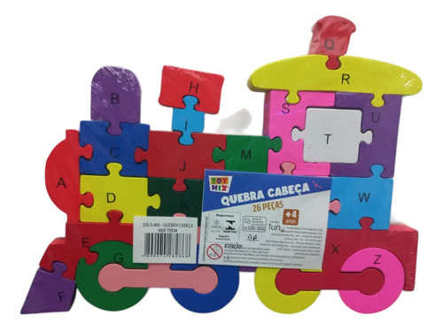 Quebra Cabeça Didático Mdf Infantil Números E Alfabeto