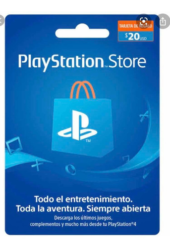 Tarjeta Playstation Store 20 Usd, Entrega !!inmediata!