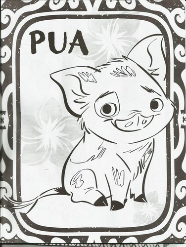 12 Libros Colorear Moana Iluminar Fiesta Cumple Piñata Bolo