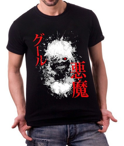 Camiseta 100% Algodão Kaneki Anime Tokyo Ghoul