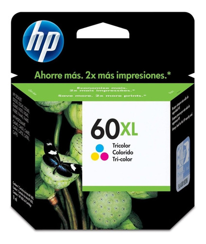 Cartucho Hp 60xl Tri Color Cc644wl Cerrado Caja Original