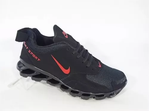 Tenis Nike Escamas Negro Rojo Hombre Running | Mercado Libre