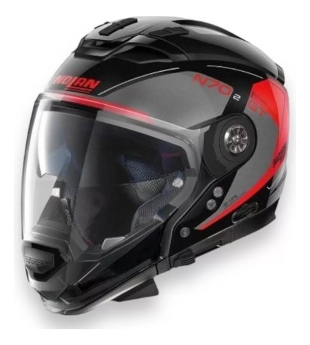 Casco Modular De Moto Nolan N70-2 Gt Lakota 38 Rojo/ Gris L