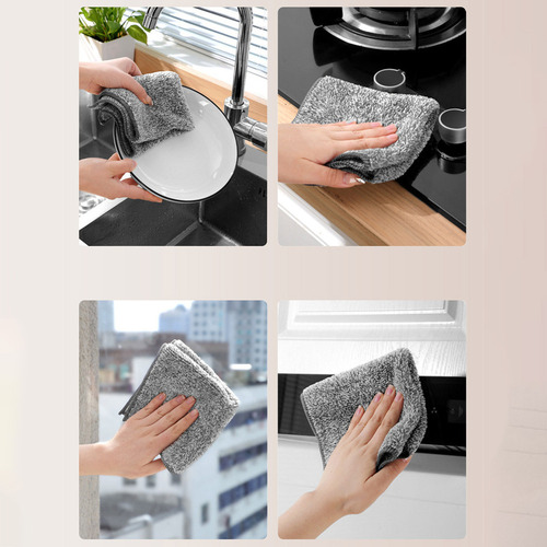 Paño De Limpieza De Mesa De Cocina En V, 10 Piezas, Fibra, D