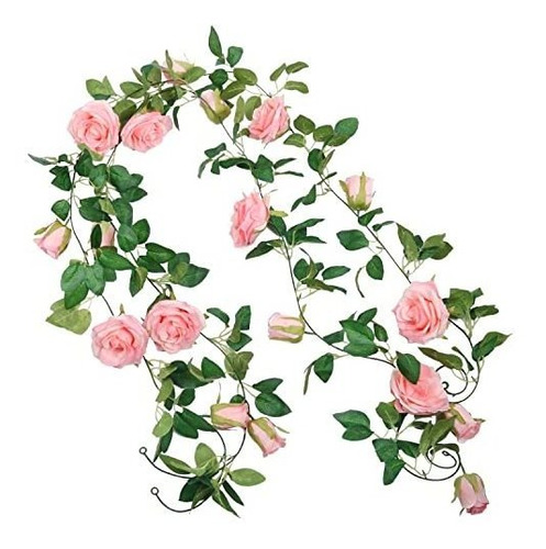 Guirnaldas De Flores Artificiales Rosas Rosas X2u De 2m | Envío gratis