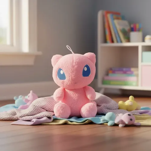 Pelucia Pokemon Mew 18cm Rosa Com Pelinho Macio Antialérgico