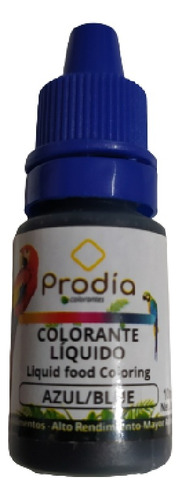 Colorante Prodia Comestible Azul X 10ml - mL a $790