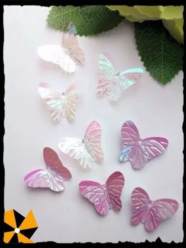 100 Mariposas Plásticas Decorativas Para Tortas Originales