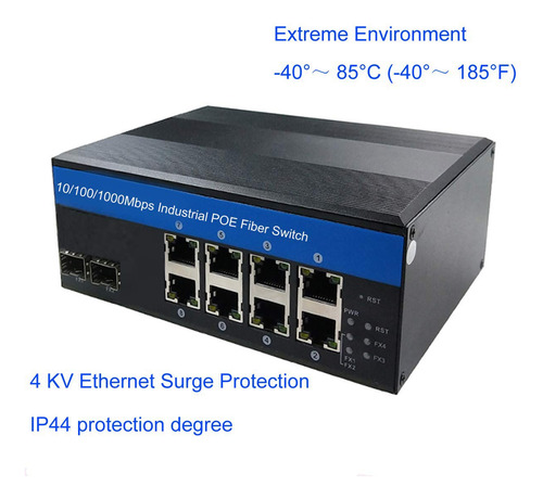 Switch Industrial Olycom De 8 Puertos Gigabit Ethernet Con