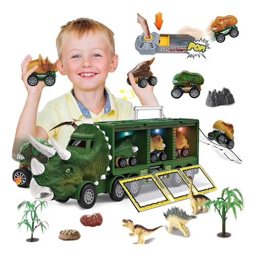 Caminhão De Brinquedo Do Dinossauro Dos Miúdos Com Luzes E S