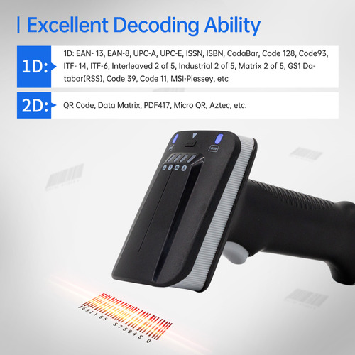 Zh Escáner Qr 2d/1d Uhf, Inalámbrico, Para Múltiples