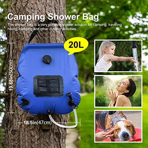 Pop Up Privacy Tent Camping Shower Tent Kit 2 Pcs, 5 Ga...