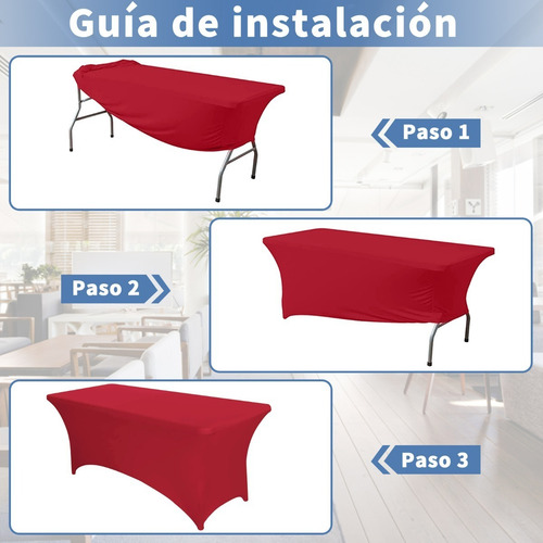 Mantel Rectangular De Lino De Elastano De 6 Pies Negro
