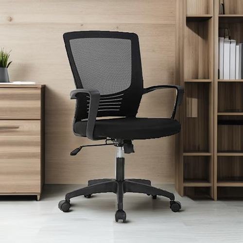 Silla De Escritorio De Malla Para Computadora Con Brazos De